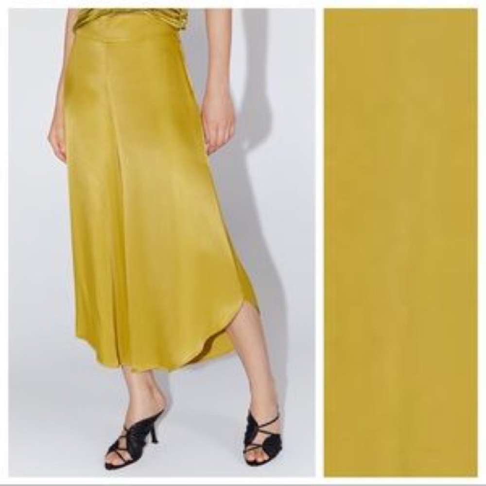 ZARA satin-like wide leg pants! *NEW WITH TAGS!